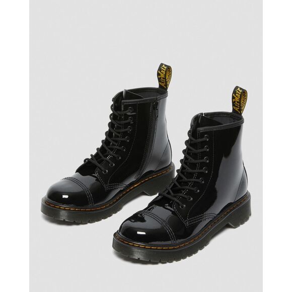 Dr. Martens NWT Sinclair Bex Patent Leather Boots Black Youth US Boys 5 Girls 6 - Picture 6 of 9